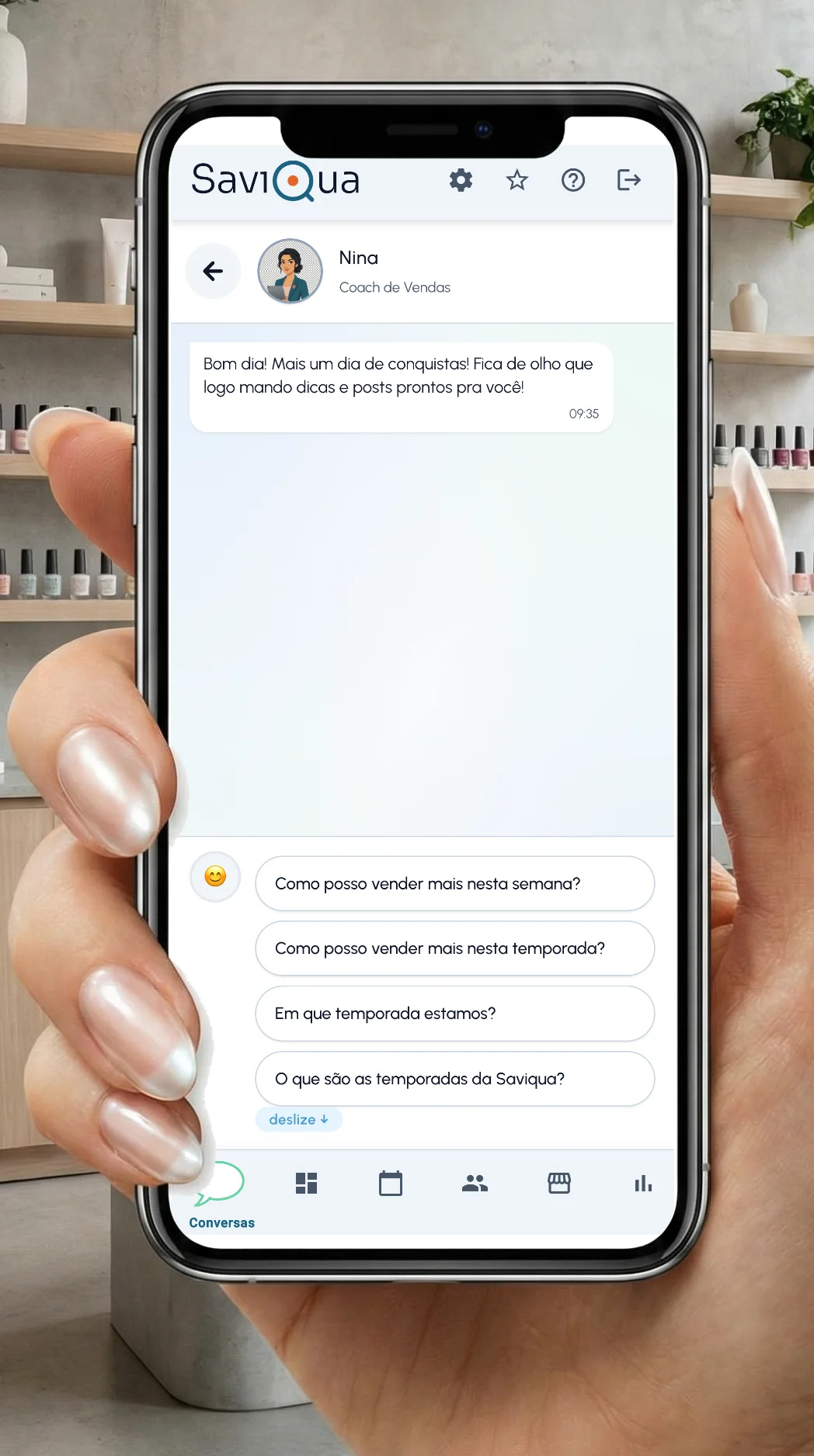 Chat com Nina - coach de vendas